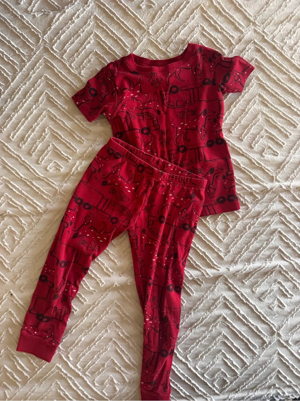 Old Navy 4T Pajama Bundle | Fire Truck & Construction Vehicle PJs | 2 Sets